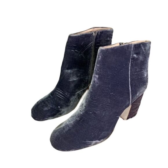 NWT ZARA Gray Velour Ankle Boots, 40/US 9 Flawed Pls Read Desc and last photo - Picture 5 of 9